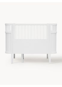 Sebra Rozkládací dětská postel z březového dřeva Baby & Junior, 70 x 110/150 cm Bílá Dřevo, Masivní dřevo Š 70 x D 110/150 cm