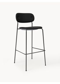 Audo Copenhagen Kožená barová židle s kovovým rámem Co Černá Kůže Š 49 cm, V 107 cm