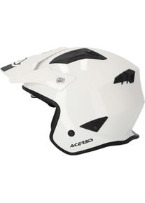 Acerbis Aria Solid, open face helmet , color: White/Black , size: M