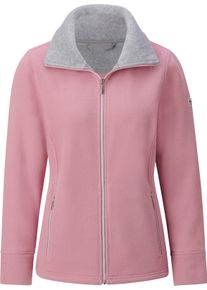 Damske Fleecov&aacute; bunda s kontrastn&iacute;m l&iacute;mcem starorůžov&aacute; ,velikost 52
