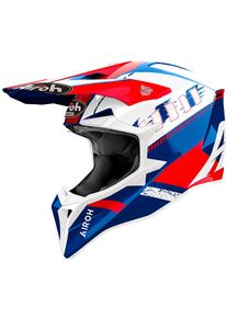 Airoh Wraaap Feel, motocross helmet , color: Matt Black/White/Neon-Orange , size: M