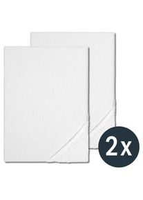 Sleezzz Basic stretch molleton fitted sheet 160/190 - 190/210 cm in a double pack