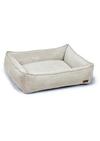 Designed by Lotte Gerippt Hundekorb, 80x70x22cm, hellgrau