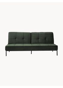 AC Design Sametová rozkládací pohovka Perugia (3místná) Zelená Samet Š 198 cm, H 95 cm
