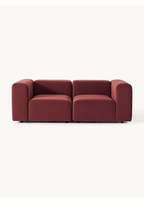 Modulární sametová pohovka Lena (3místná) Červená Samet Š 211 cm, H 106 cm | Westwing Collection