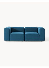 Modulární sametová pohovka Lena (3místná) Modrá Samet Š 211 cm, H 106 cm | Westwing Collection