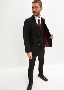Oblek s vestou a kravatou (4dílná souprava) Slim Fit | Černá | Vel. 54 | bonprix