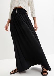 Žerzejová sukně z viskózy | Černá | Vel. 48/50 (XL) | viskóza| bonprix