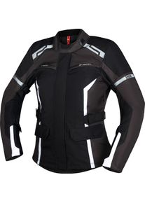 iXS Evans-ST 2.0, textile jacket waterproof women , color: Black/Dark Grey/White , size: S