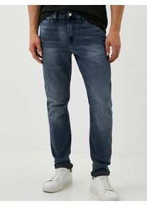 Calvin Klein pánské modré džíny Slim Taper - 36/32 (1BJ)