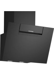 Siemens LC67KFN60 iQ300 A+ Kopffreihaube, 60 cm breit, 768 m³/h, cook Connect System, iQdrive Motor, Leistung 3-stufig + 1 Intensiv, Klarglas, schwarz