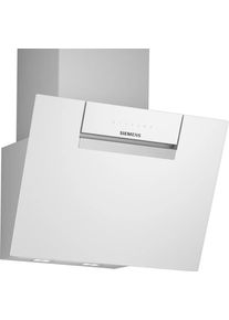 Siemens LC67KFN20 iQ300 A+ Kopffreihaube, 60 cm breit, 768 m³h, cook Connect System, iQdrive Motor, Leistung 3-stufig + 1 Intensiv, Glasschirm, weiß