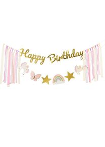 partydeco Banner Happy Birthday Jednoro�ci 230x17,5 cm