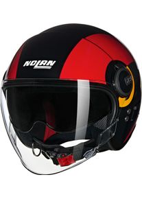 Nolan N21 Visor Bicromo 350, open face helmet , color: Black/Red/Orange , size: M