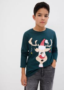 Chlapecké triko s dlouhým rukávem z organické bavlny | Zelená | Vel. 128/134 | 100% bavlna| bonprix