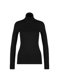 Icebreaker Women's 260 Tech L/S Half Zip Merino base layer Women (S, black)