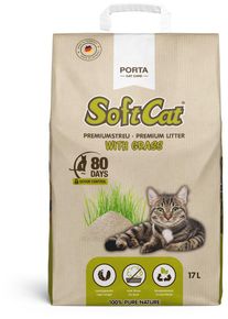Porta Cat Care Softcat Katzenstreu, Pflanzenfasern, 17L