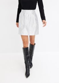 Sukně rozšířená z žakáru | Stříbrná | Vel. 38 | bonprix