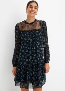 Šifónové šaty | Černá | Vel. 46 | bonprix