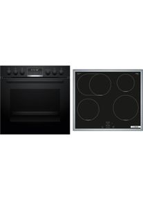 Bosch HND675LS62 EEK: A+ Einbau-Herd-Set mit Induktionskochfeld (HEG578BB4 + NIF645CB5E), 60 cm breit, 71 L, 3D-Heißluft, Air Fry, Pyrolytisch+Hydroly