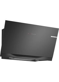 Bosch DWJ91LT60 Dunstabzugshaube, 90 cm breit, 437 m³/h, nur Umluft, Home Connect, PerfectAir Sensor, LED-Beleuchtung, Klarglas schwarz bedruckt