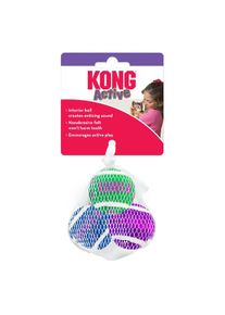 Kong Active hračka pro kočky, tenisov&eacute; m&iacute;čky se zvonečky