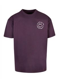 Merchcode Muži Tričko 'Halloween - Haunted and Happy' lilek / bílá S