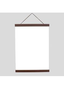 Wooden poster hangers, with suspension cord and magnetic fastening 600 mm | dark brown
