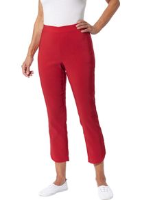 Damske Kalhoty se zaoblen&yacute;mi bočn&iacute;mi rozparky jahodov&aacute; ,velikost 44