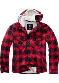Brandit Lumberjack Winter, zip hoodie , color: Red/Black , size: XXL