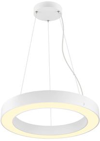 SLV MEDO RING 60 Pendelleuchte, Ø 60cm, Pendellänge 300cm, UGR≤25, rund, 26W, 3000/4000K, dimmbar DALI, IP20, weiß (1008590)