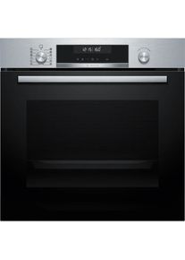 Bosch HBG578BS3 Serie 6 EEK: A+ Einbaubackofen, 71 L, 60 cm breit, 3D-Heißluft, Versenkknebel, Pyrolytisch + Hydrolytisch, Edelstahl