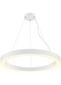 SLV MEDO RING 90 Pendelleuchte, Ø 90cm, Pendellänge 300cm, UGR≤25, rund, 42W, 3000/4000K, dimmbar Phasenabschnitt, IP20, weiß (1008596)