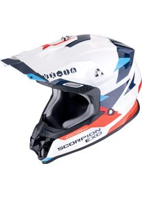 Scorpion VX-16 Evo Air Rod, motocross helmet , color: White/Red/Blue , size: XS