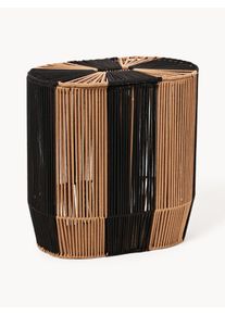 Ručně tkaný dvojitý prádelní koš z provázku Gabe Hnědá, Černá Umělé vlakno Š 58 cm, V 60 cm | Westwing Collection