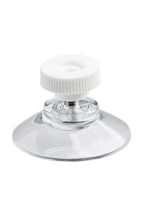 Přísavky s rýhovanou maticí 30 mm | M4, délka 6 mm | Rýhovaná matice z bílého plastu, Měkký PVC, transparentní provedení