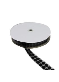 Suchý zip bodový na cívce, Háčky | 16 mm | černá, Nylon|Polyester