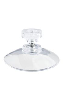 Přísavky s rýhovanou maticí 50 mm | M4, délka 6 mm | Rýhovaná matice z transparentního plastu, Měkký PVC, transparentní provedení