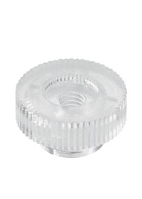 Rýhovaná matice M4 plastová transparentní provedení