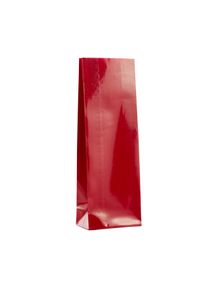 500 Sáček s blokovým dnem červený 80 x 50 x 252 mm, OPP|Kraftový papír|PET|CPP, červená
