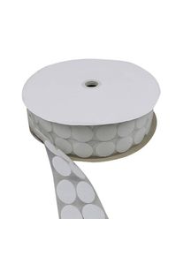 Suchý zip bodový na cívce, Háčky | 33 mm | bílá, Nylon|Polyester