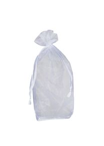 Sáčky z organzy se zahýbaným dnem a saténovou stužkou, Organza, bílá