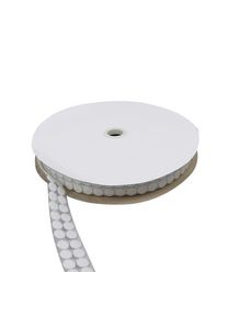 Suchý zip bodový na cívce, Smyčky | 13 mm | bílá, Nylon|Polyester