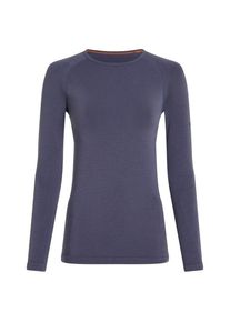 Icebreaker Women's Merino 260 Zoneknit Seamless L/S Crewe Merino base layer Women (S, blue)