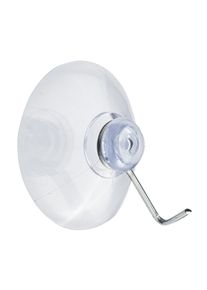 100 Přísavky s háčky 40 mm, Měkký PVC|Ušlechtilá ocel, transparentní provedení