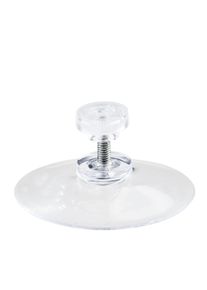 Přísavky s rýhovanou maticí 40 mm | M4, délka 10 mm | Rýhovaná matice z transparentního plastu, Měkký PVC, transparentní provedení