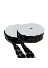 1 Set - Suchý zip bodový na cívce, Sada háčků a smyček | 33 mm | černá, Nylon|Polyester