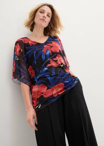 &Uacute;pletov&aacute; tunika ze s&iacute;ťoviny | Čern&aacute; | Vel. 44/46 (L) | bonprix