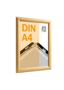 Sklopný rám A4, samolepicí zlatá | Zkosení, Hliník