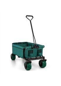 Duramaxx Zelen&yacute; ručn&iacute; skl&aacute;dac&iacute; voz&iacute;k The Green Bollerwagen, 70 kg, 90 l, &scaron;irok&aacute; kola 10 cm